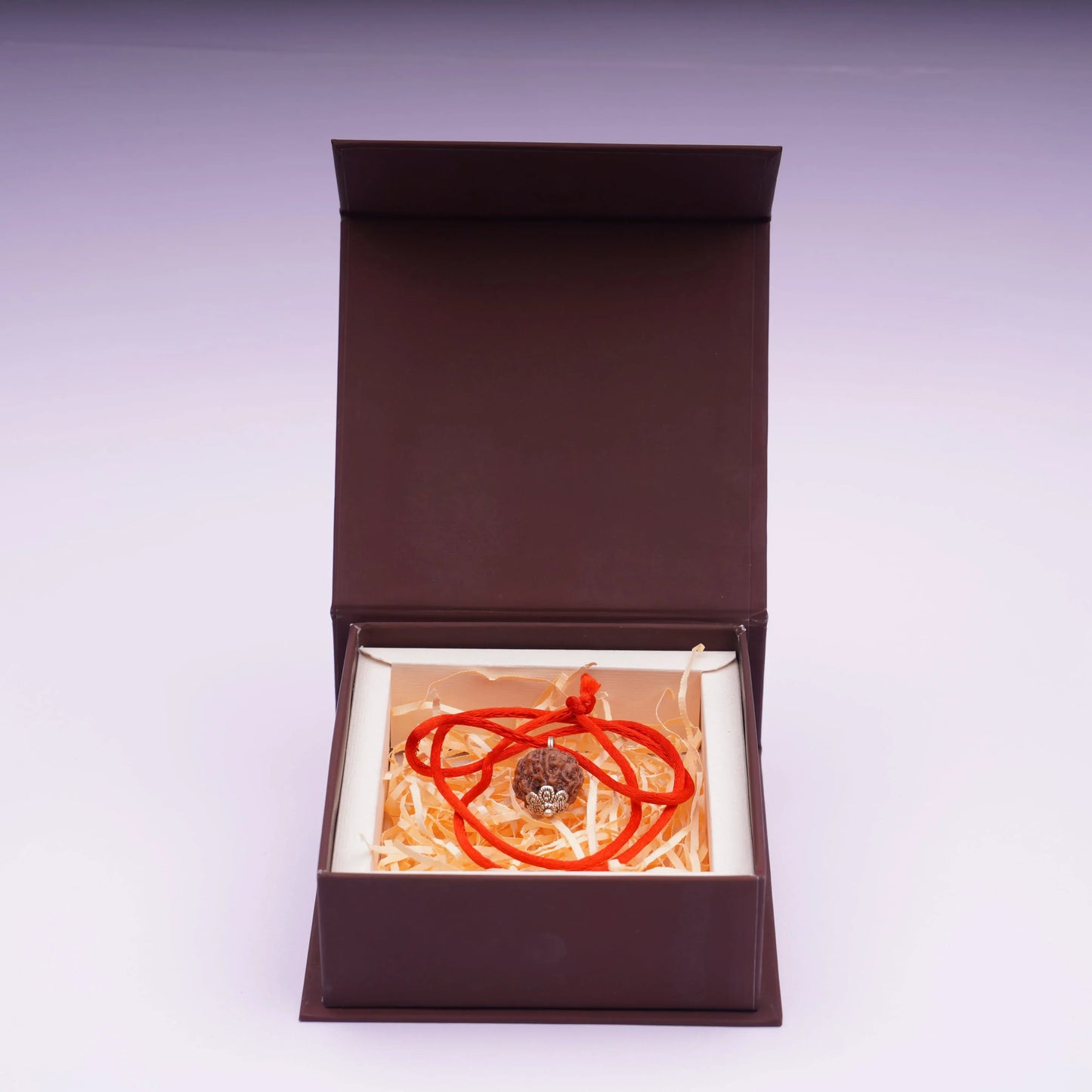 5 Mukhi Rudraksha pendant in Sankalpa Stone keepsake box with lab certificate