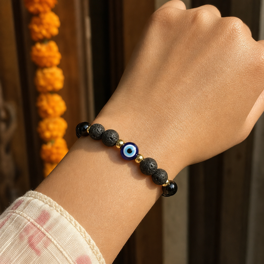 Nazar Kavach Bracelet — On the wrist