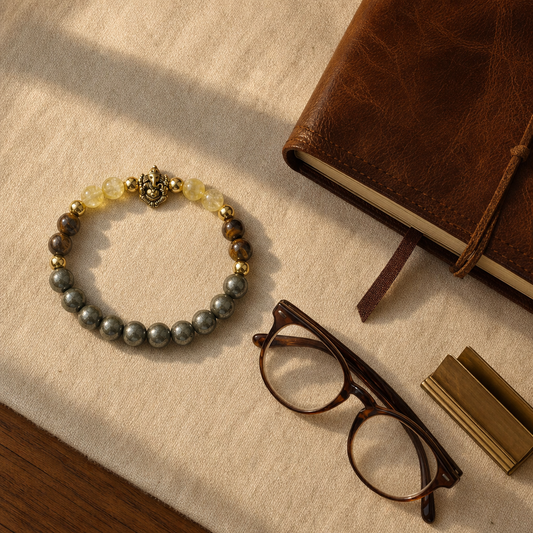 Power Bracelet — Styled flat lay