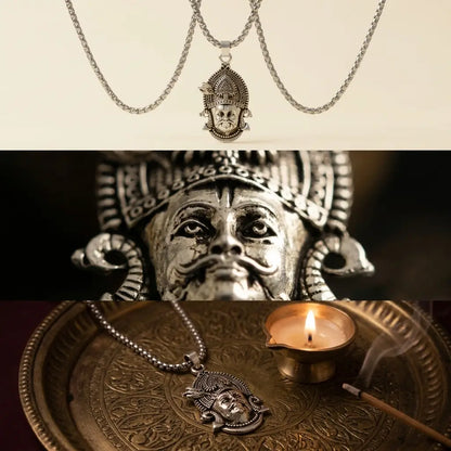 Khatu Shyam Ji pendant with silver chain