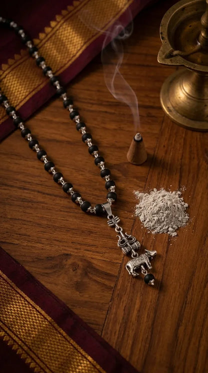 Rudra pendant with Karungali mala