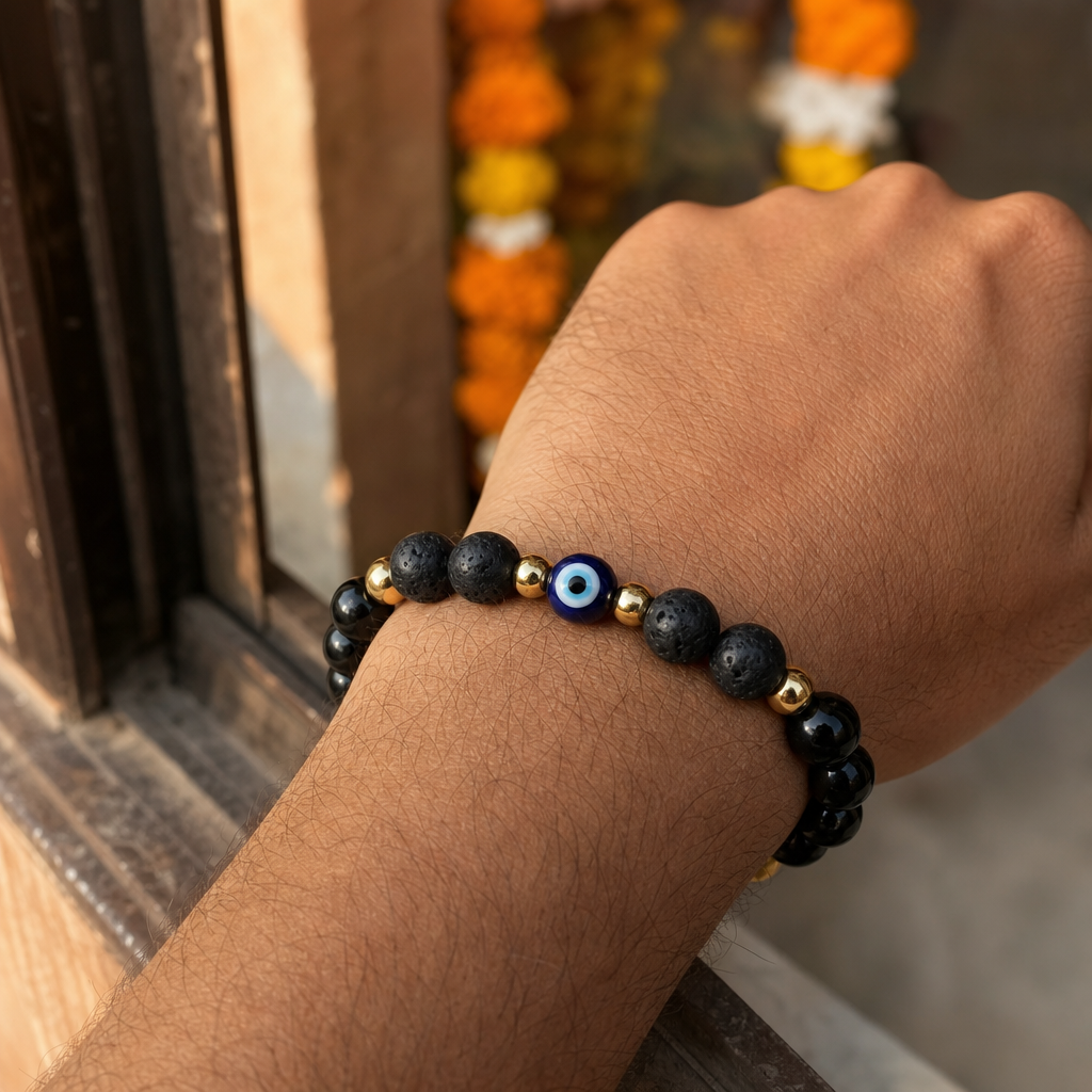 Nazar Kavach Bracelet — On the wrist