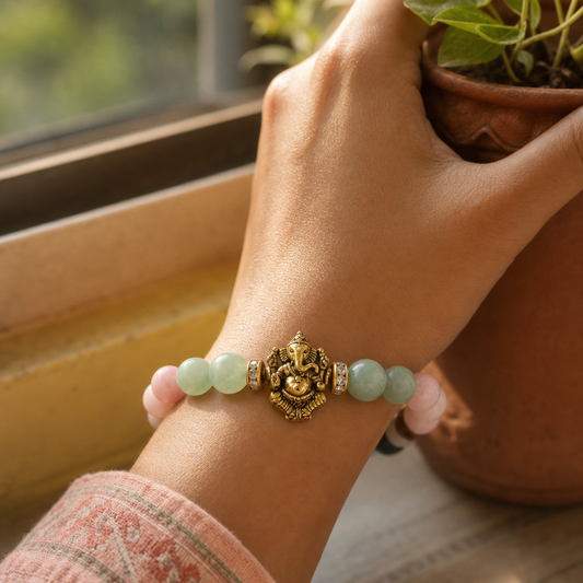 Shubh Arambh Bracelet — On the wrist