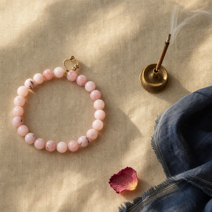 Inner Peace Bracelet — Styled flat lay