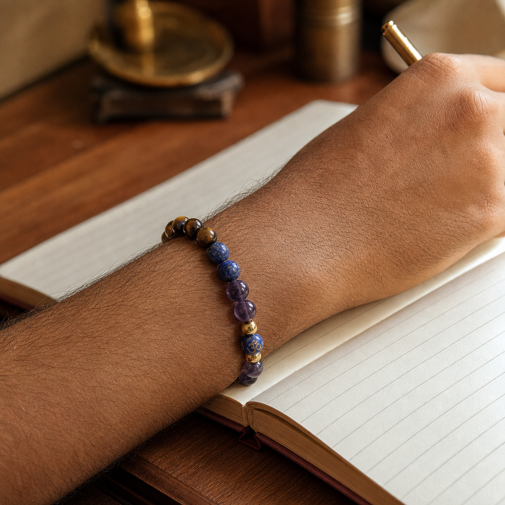 Exam Success Bracelet — On the wrist