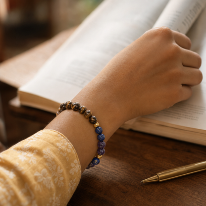 Exam Success Bracelet — On the wrist