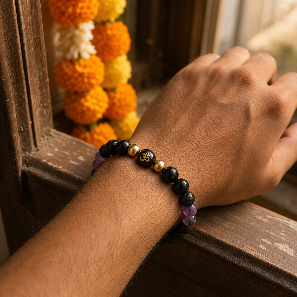 Energy Shield Bracelet — On the wrist