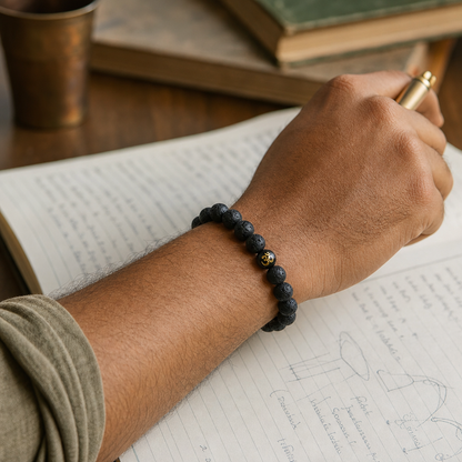 Mindfulness Bracelet — On the wrist