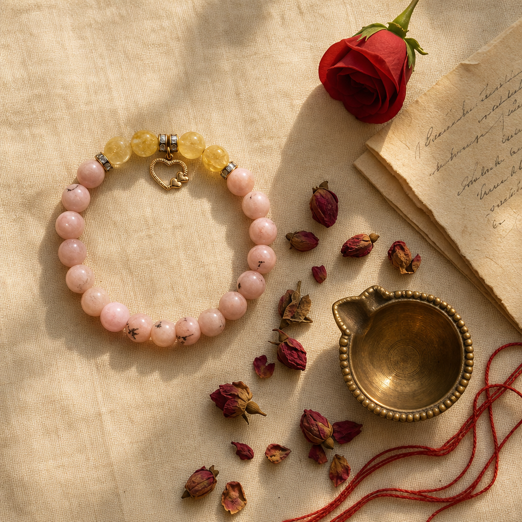 Self Love Bracelet — Styled flat lay