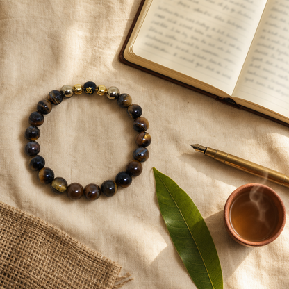 Pure Focus Bracelet — Styled flat lay