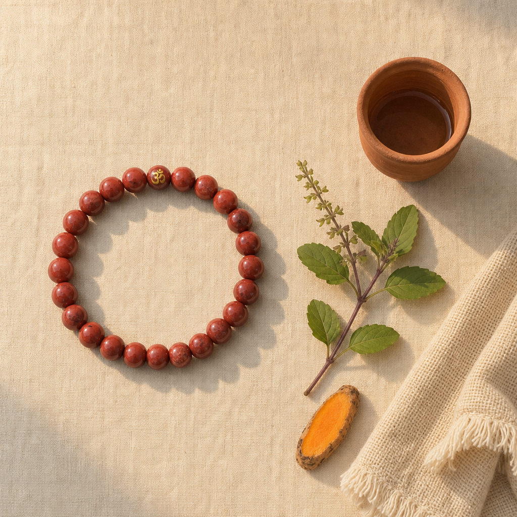 Daily Vitality Bracelet — Styled flat lay